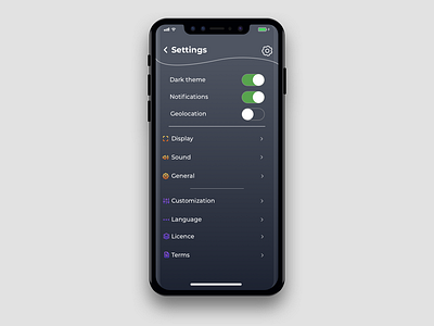 Settings dailyui day7 designinterface settings