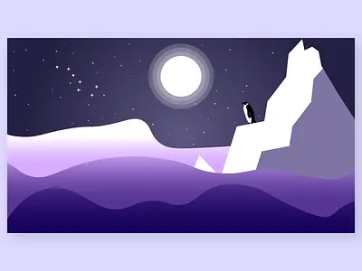 Arctic landscape illustration vector