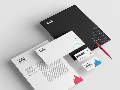 Peak Contrast Mockup Brand Identity brand design brand identity design gráfico graphic design identidade corporativa identidade visual logo logo design mock up software company stationary visual identity