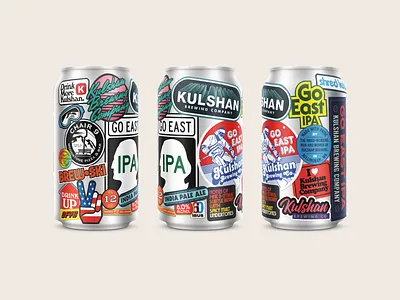 Go East IPA - 2018 beer bellingham beverage brewery brewing can india pale ale ipa kulshan mt baker packaging ski snowboard stickers winter
