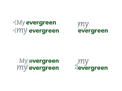 My Evergreen Construction avenir brand caecilia construction justification logo sub brand wordmark