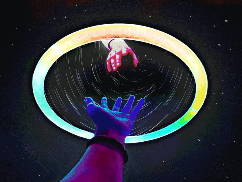 Slipping animation light neon