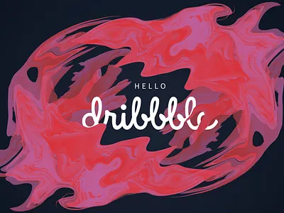 Oh hay, Dribbble abstract debut gradient color hello illustration smoke