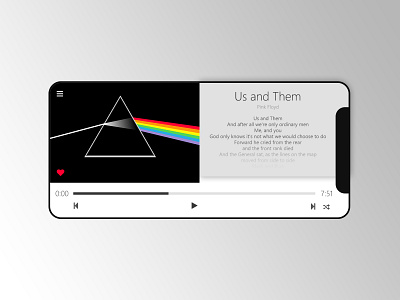 Daily Ui 009 Music Player dailui dailyui dailyui 009 music player pink floyd us and them