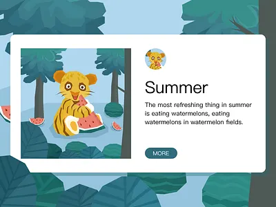 Summer design illustration ui ux web 插图 插画 设计
