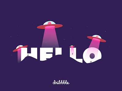 Hello Dribbble! design dribbble first design first shot flat hello hello dribbble icon illustration illustration design illustrator new type vector