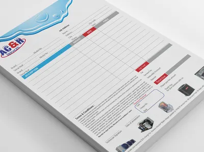 AIR CONDITIONING, HEATING & REFRIGERATION Service air brand business clean corporate creative design elegant identity invoice invoice design invoice template logo modern professional simple stationery