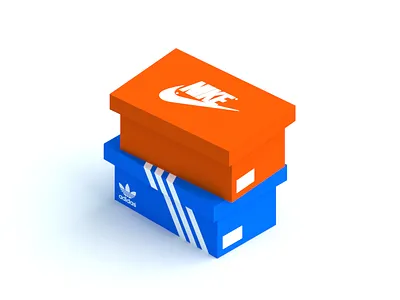 Shoebox 3d 3d art adidas b3d blender clay dimension hypebeast isometric minimal nike occlusion shoe trefoil