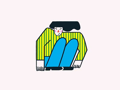 Skateboarder gurl, minus the skateboard. characterdesign colourful design digitalillustration illustration illustrator kyle webster patterns photoshop photoshop brush shapes textures wacky