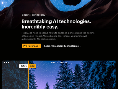 Landing Page Design for Photo Editor design landing page photo editor ui ux web design