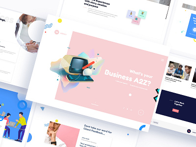 Creative Design Agency Website agency colorful creative design gradient landing page minimal product ui ux web website