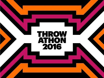 Throwathon design illustration minimal typography