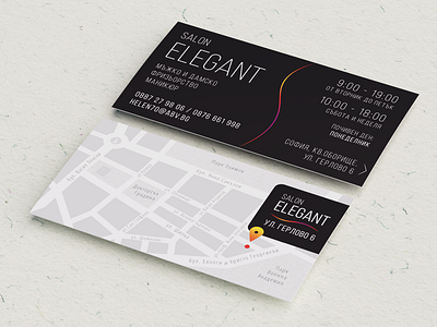 Salon Elegant Card business card graphic design