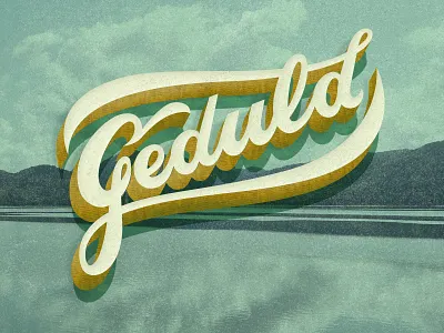 Geduld foto lettering script texture