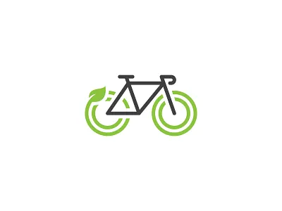 Eco Bike Logo bike design environment green healthy logo ride
