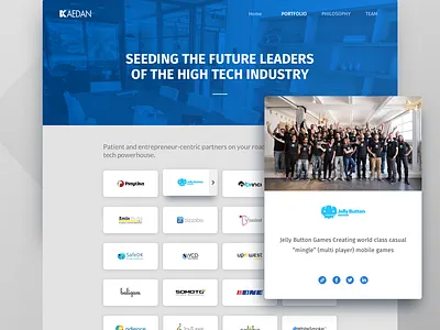 Portfolio Of Clients branding buttons cover photo design layout social proof ui ux web website