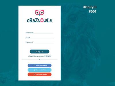 #Daily UI_001 creative design daily 100 daily challange daily ui daily ui 001 design design inspiration illustration landing page layout design login page logo minimal design mobile app design sing up sing up page ui ui ux design vector visual design