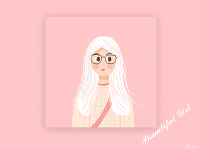 Beautiful Girl design icon illustration ui