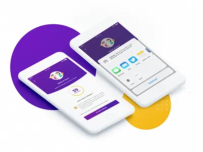 Refer & Earn abstratct cleandesign coins design friend minimal app refer earn rewards uid uidesign