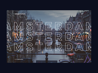 Visit Somewhere branding design graphic design landing page minimal static typography ui web website