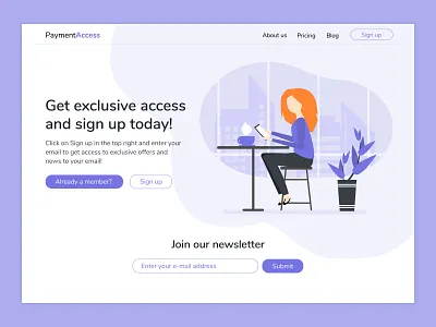 Illustration illustration purple ui user interface design web page