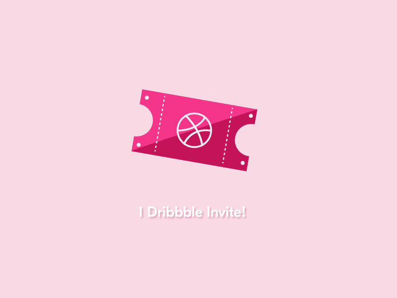 1 Dribbble Invite! creative dribbble invitation dribbble invite gif invitation invite ticket