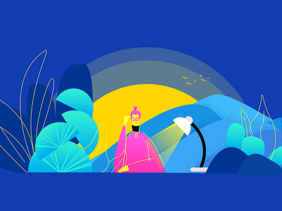 Meditation colorful design illustration