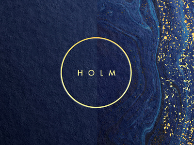 Holm branding brochure logo