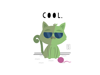 COOL. cat cute art debut digital art digital artist digital illustration dribbble dribbbler dribbblers gubsly gubslyart instagram procreate procreate pocket promote promotion pun recent redbubble store