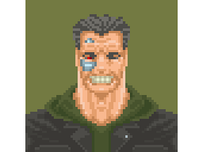❧ Pixel Arnold – Pops 8bit arnold pixel pixelthursday schwarzenegger