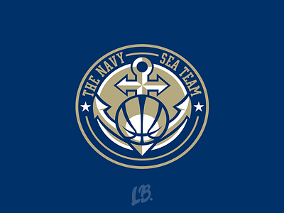 [ Unused ] The Navy Sea Team Logo anchor basketball champion design gaming illustration logo logo branding logo design logo esport logo sport navy blue sports