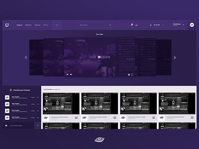 Twitch concept ui ux web