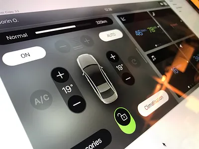 Infotainment project automotive car clean hvac ios prototype ui ux
