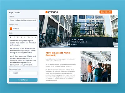 Beamery Page Builder b2b beamery crm customisation customization landing page marketing page blocks page builder recruiting recruitment ui