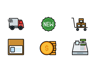 Shopping & E-Commerce Icon app button design e commerce ecommerce filled line icon icon pack iconography illustration online shop shopping symbol ui ux vector web