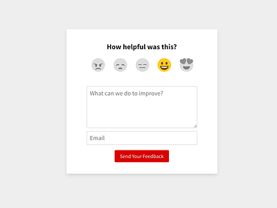 Feedback Form component components design emoji feedback input modal rating survey ui ux