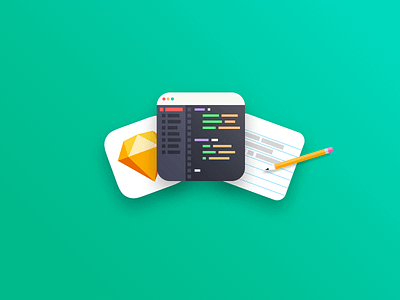 UI Process Icon code code editor design icon iconography illustration logo sketch ui ux vector