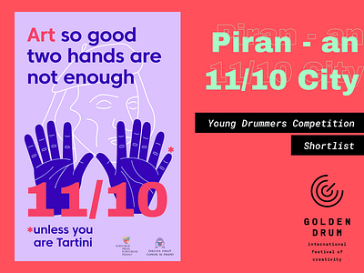 Golden Drum 25: Young Drummers - Shortlisted Poster #2 art award awards colors copywriting creative creative design culture design design art direction drummers golden illustration posters typography