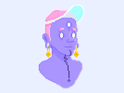 Summer holidays creature ☀️🔮👁 character concept creature magic pixel art witch