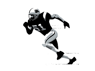 Sam cam newton football illustration nfl panthers sports