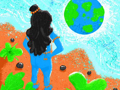 Kutty Shiva checking in at work! art character design illustration