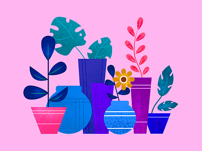 Plantopia art colorful design illustration naure plants