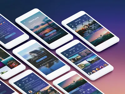 Venture app app concept design high fidelity interface invision low fidelity prototye travel ui app ui ux uid user testing uxd venture wireframe