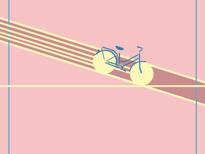 Vèlo bicycle illustration illustrator pastel vintage