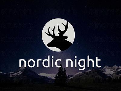 Nordicnight (event logo) flat icon illustration logo vector