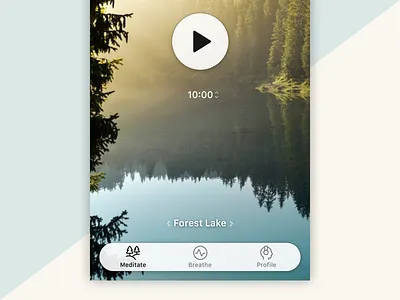 Unguided Meditation Timer app duration meditation navigation play streamline tab bar tabbar tabs timer timing