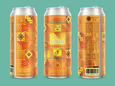 El Dorado alcohol beer can craftbeer eldorado illustration label package pattern