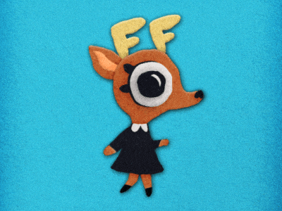 Rae the Doe after effects animation characters cute design felt gifs graphic design illustration motion design motion graphics texture walk cycle