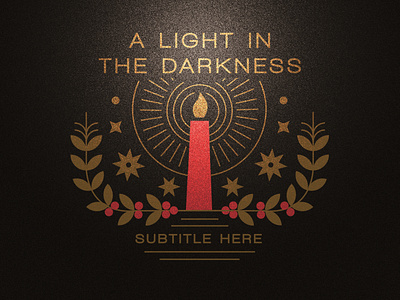 A Light In The Darkness advent candle christian christmas holiday light minimal stars textures