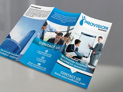 Trifold Brochure Template brochure corporate creative divergent elegant minimal print template trifold